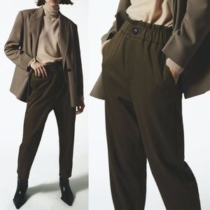 Zara 8372/275 high waisted green pants